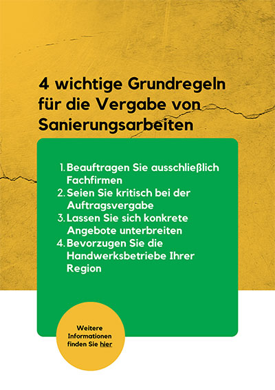 4 wichtige Grundregeln für die Vergabe von Sanierungsarbeiten