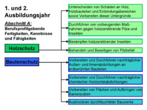 1. und 2. Ausbildungsjahr Kenntnisse Holzschutz und Bautenschutz